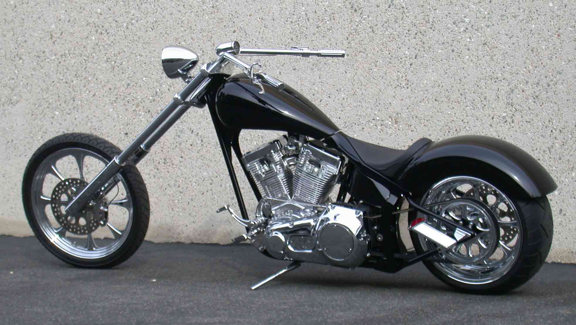  Custom Black Motorcycle 