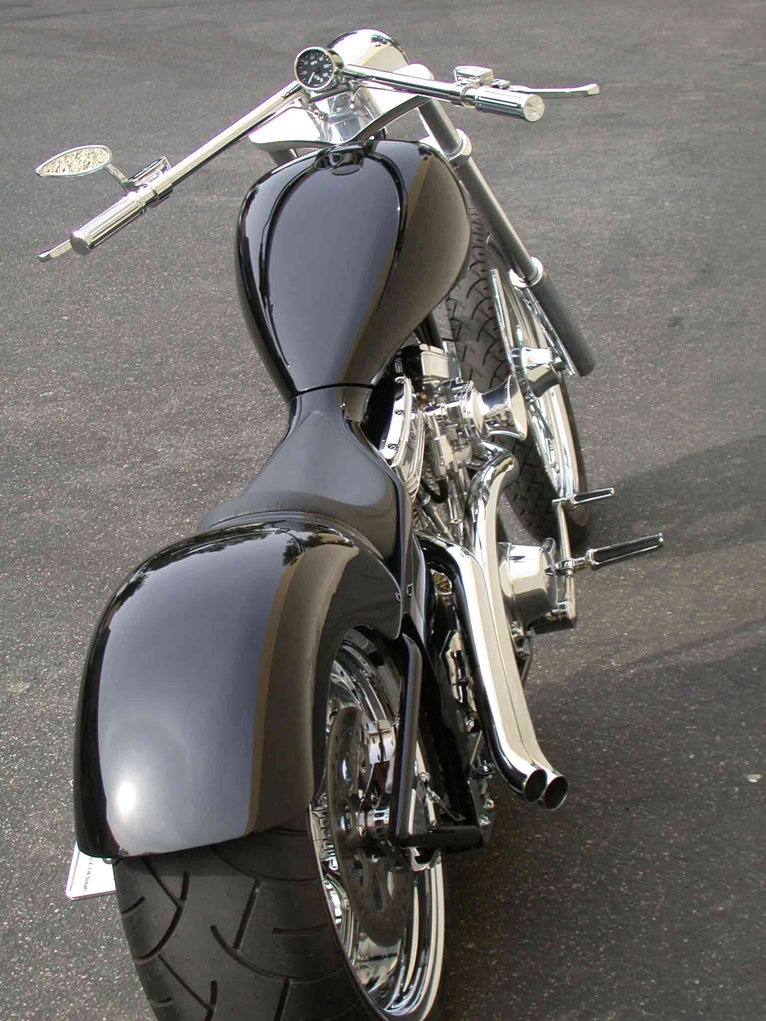  Custom Black Motorcycle 